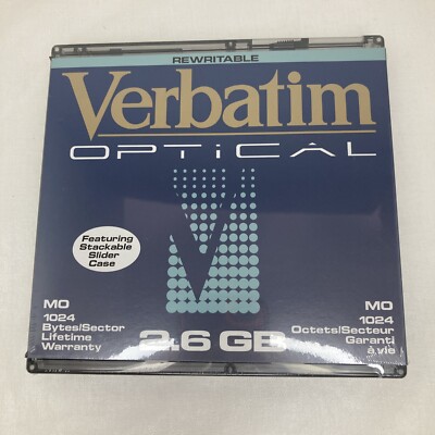 Verbatim Optical 91204 2.6gb Rewritable Media 1024 b/s edm-2600b edm-2600c - NEW