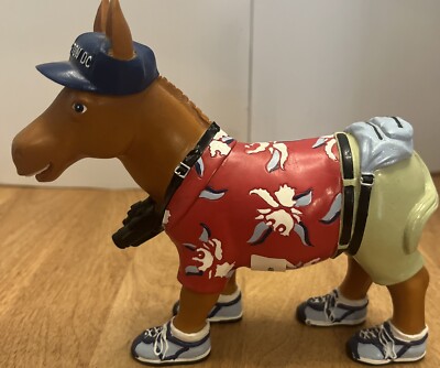 Party Animals DC 5 x 6  JUST VISITING DONKEY FIGURINE  Mary Miklitsch SUPER RARE