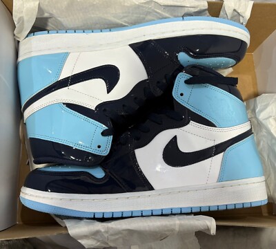 Nike Air Jordan Retro OG High UNC Patent UK Obsidian Blue