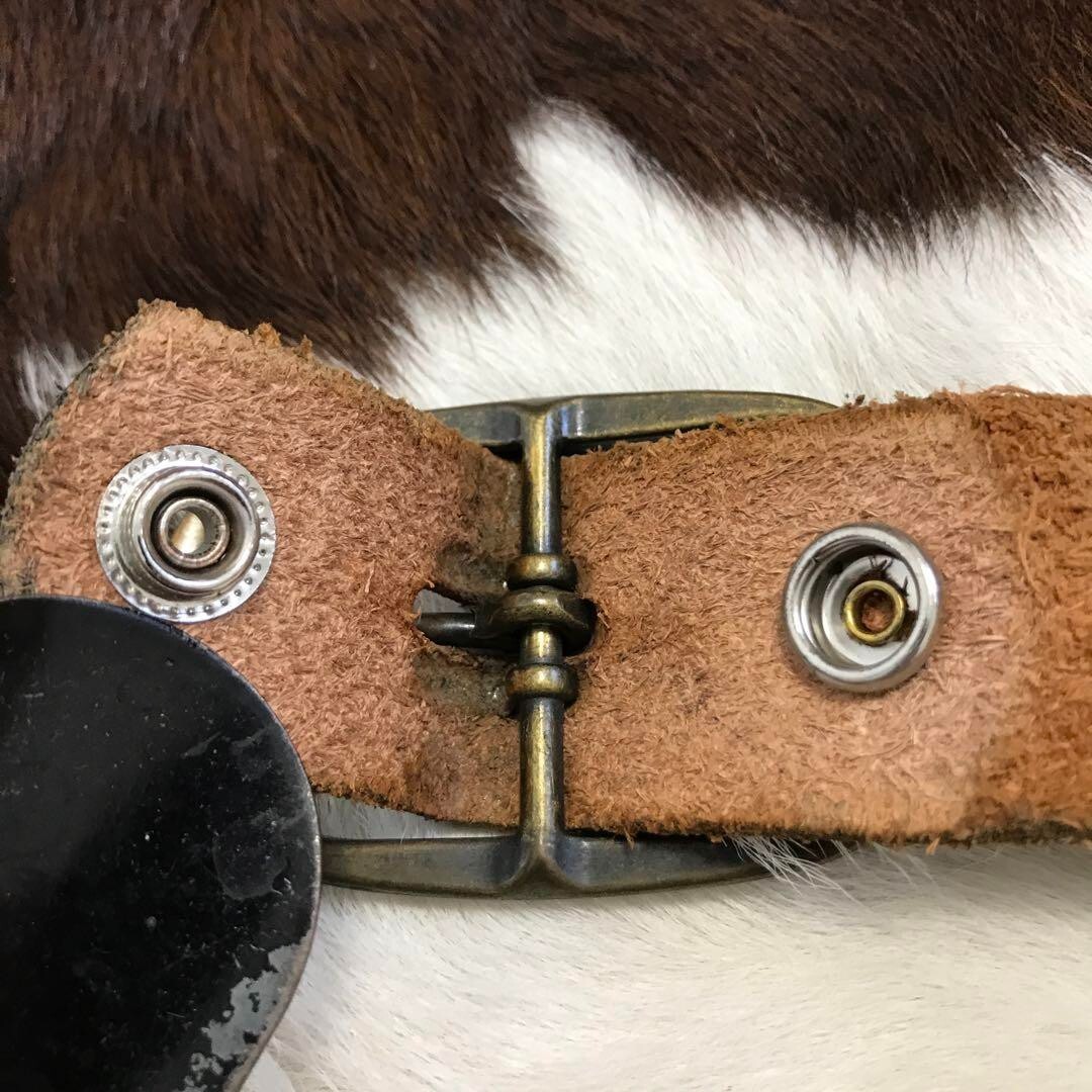 アメリカ製 オールドベティーズ PEANUTS スヌーピー レザーベルト 34 Old Betty's x Snoopy Peanuts Leather Belt Brown Size 34 USED