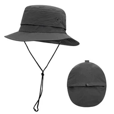 Quick Dry Fishing Sun Hat Mesh Bonnie Hat Waterproof Breathable Wide Brim Hik...
