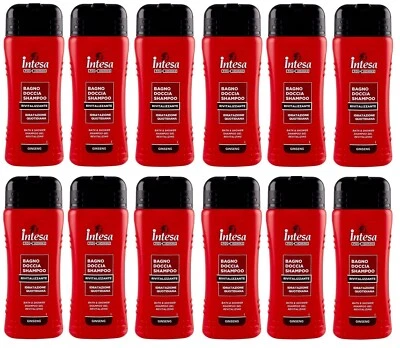 12x INTESA POUR HOMME Bagno Doccia Shampoo Ginseng Duschbad 500ml