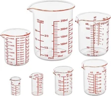 High Borosilicate Glass Measuring Cup Set-V-Shaped Spout，Includes 5ml/15ml/30m
