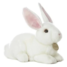 Aurora White Miyoni 8" White Rabbit Adorable Stuffed Animal Easter Decoration