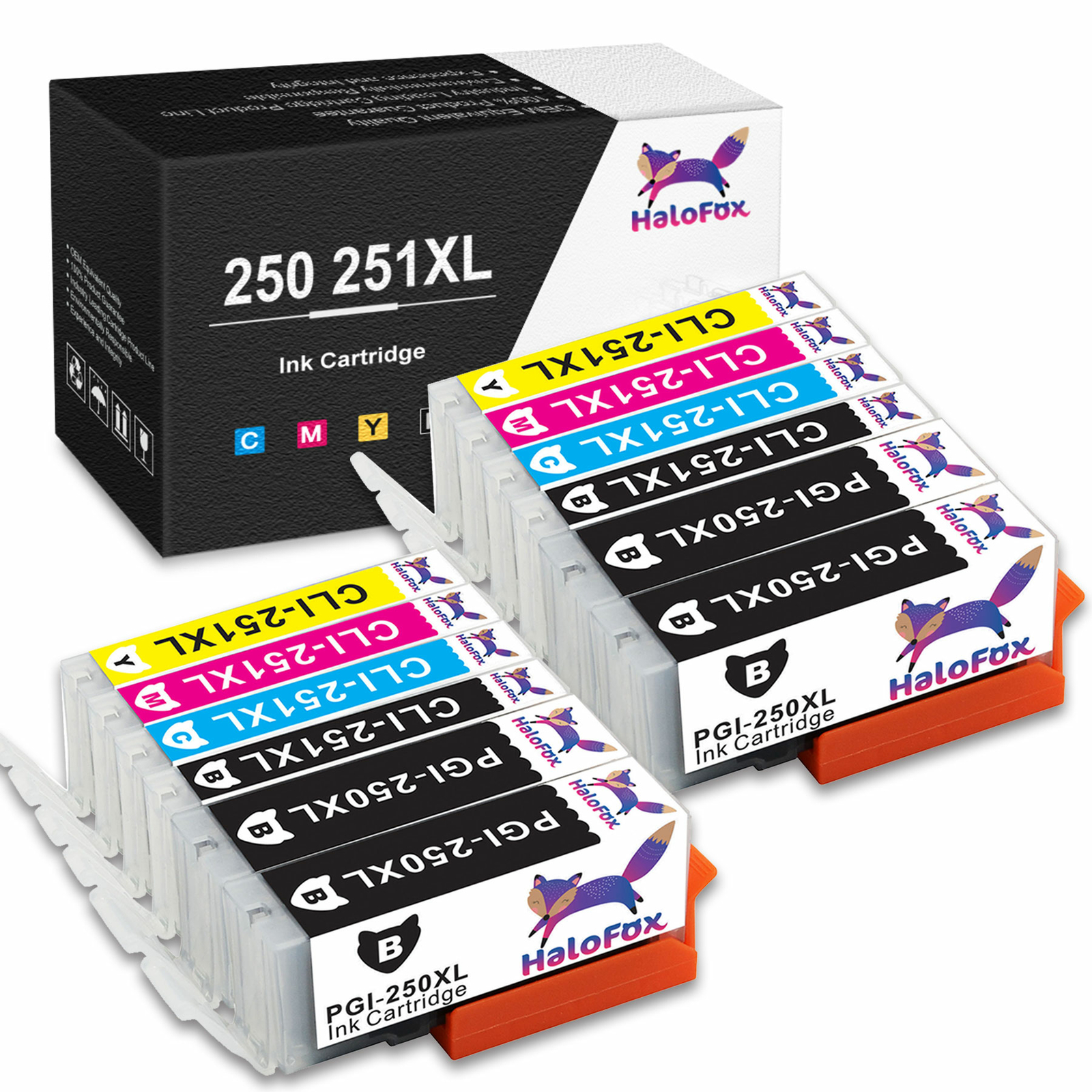 9P XL CMY Color Printer Ink For Canon PGI-250 CLI-251 MG5520 - Foto 3