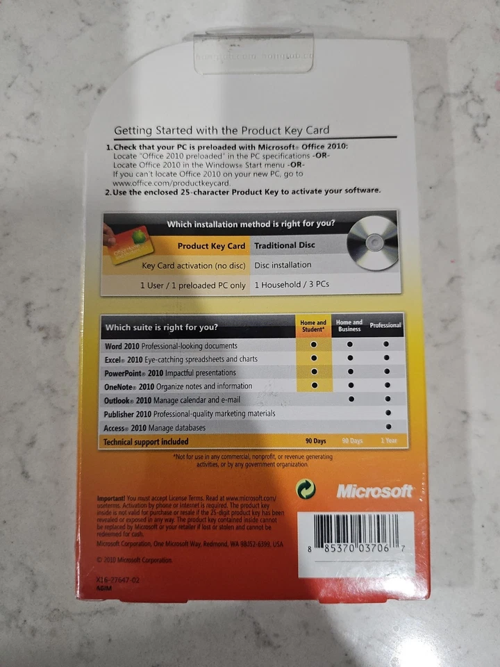 Microsoft Office Home and Student 2010 Full Retail Windows Key Card 1 PC License - Image 4 of 4