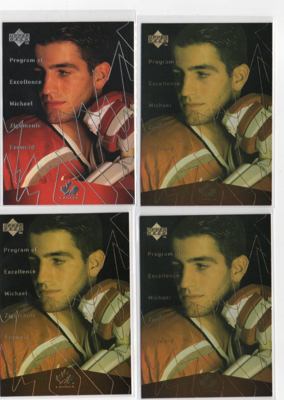 1998-99 Upper Deck Gold Reserve Michael Zigomanis RC Canada #412 ROOKIE 4X LOT