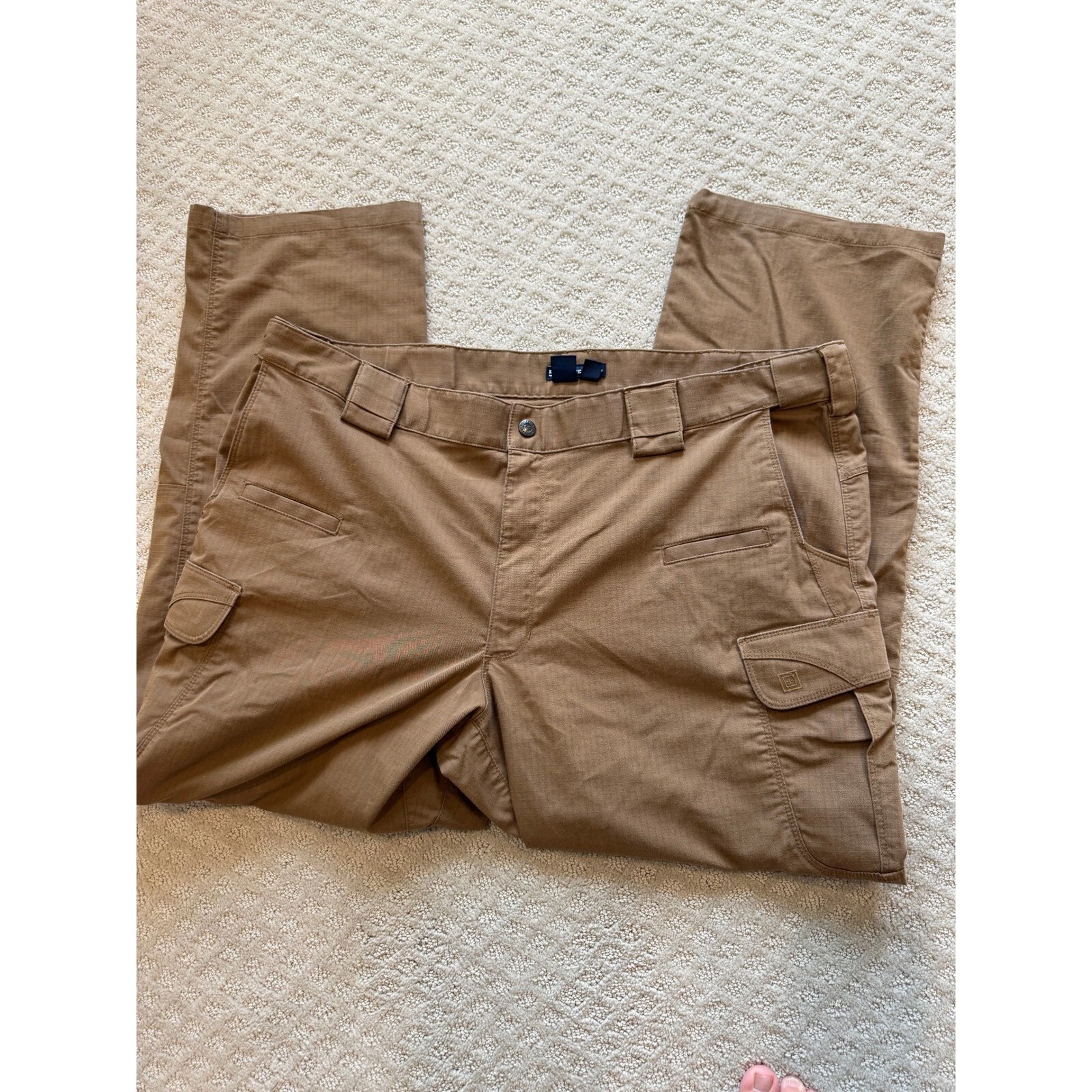 5.11 Tactical Cargo Pants Work Utility Outdoor Hiking Tan Brown Large Ripstop