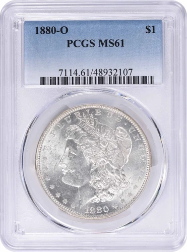 1880-O Morgan Silver Dollar MS61 PCGS