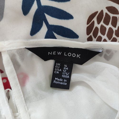 BNWOT New Look White Blouse Top Size 16 - Picture 4 of 6
