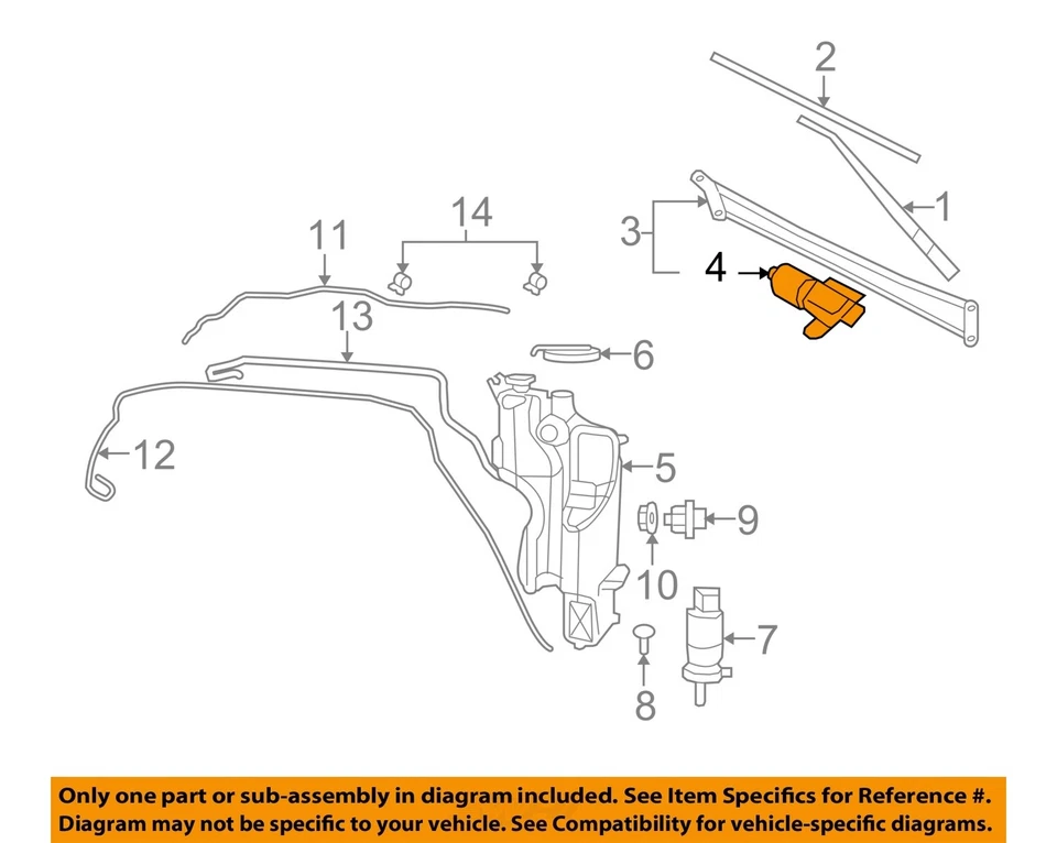 Motor de limpiaparabrisas usado para: camioneta Ram Dodge 3500 2012 grado A Foto 3 de 4