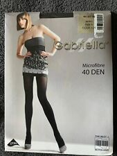 Gorgeous Gabriella 40 denier MIcrofiber Opaque tights BLACK Extra Large XL