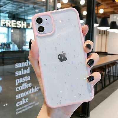 Buy STAR GLITTER Case For IPhone 14 13 12 11 Pro Max 7 XR X Clear Bling Phone Cover