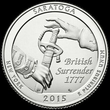 2015 S Saratoga National Park Quarter New York "Brilliant Uncirculated" ATB !