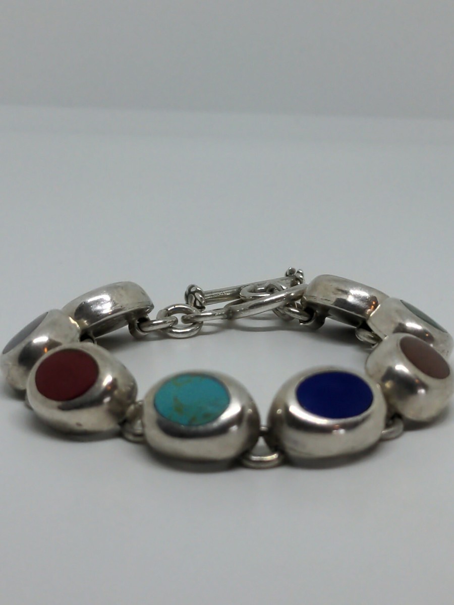 アクセサリー Vintage Mexico 925 Sterling Bracelet 925 Sterling Silver Vintage Mexico Solid 96.9g ID Cuban Link
