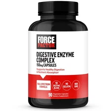 Force Factor Digestive Enzymes Complex, Support Digestive Health & Gut Health