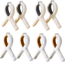 Heavy Duty Non-Slip Beach Towel Clips for Pool  Outdoor - 8 Pack Reusable Plast