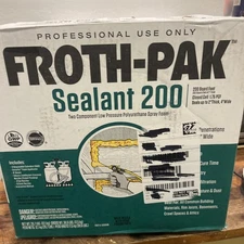 Froth-Pak Foam System Sealant 200 Spray Foam Sealant Kit, class A fire rated