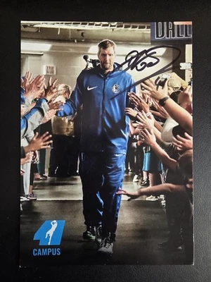 Dirk Nowitzki original beidseitig signierte Autogrammkarte Dallas Mavericks DBB - Bild 1 von 2