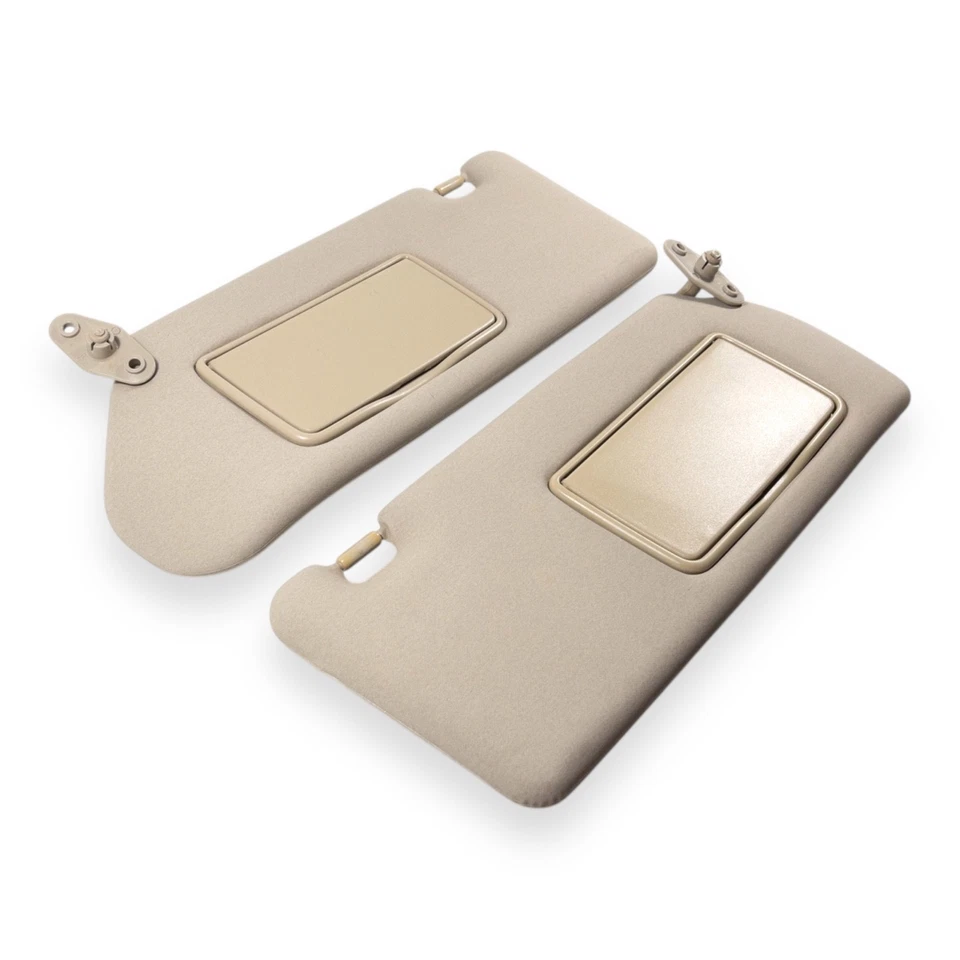 2000-2004 Mitsubishi Montero Sport Driver & Passenger Side Sun Visor Pair Tan - Image 2 of 4