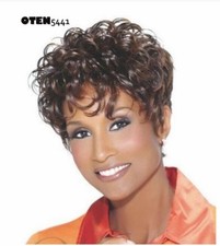 Natural African American Hairstyle Short Curly Layered Brown Synthetic Wig Women
