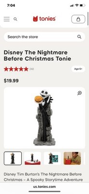 Tonie Jack Skellington Audio Play Figurine Tonies HARD TO FIND! NEW - FAST SHIP!