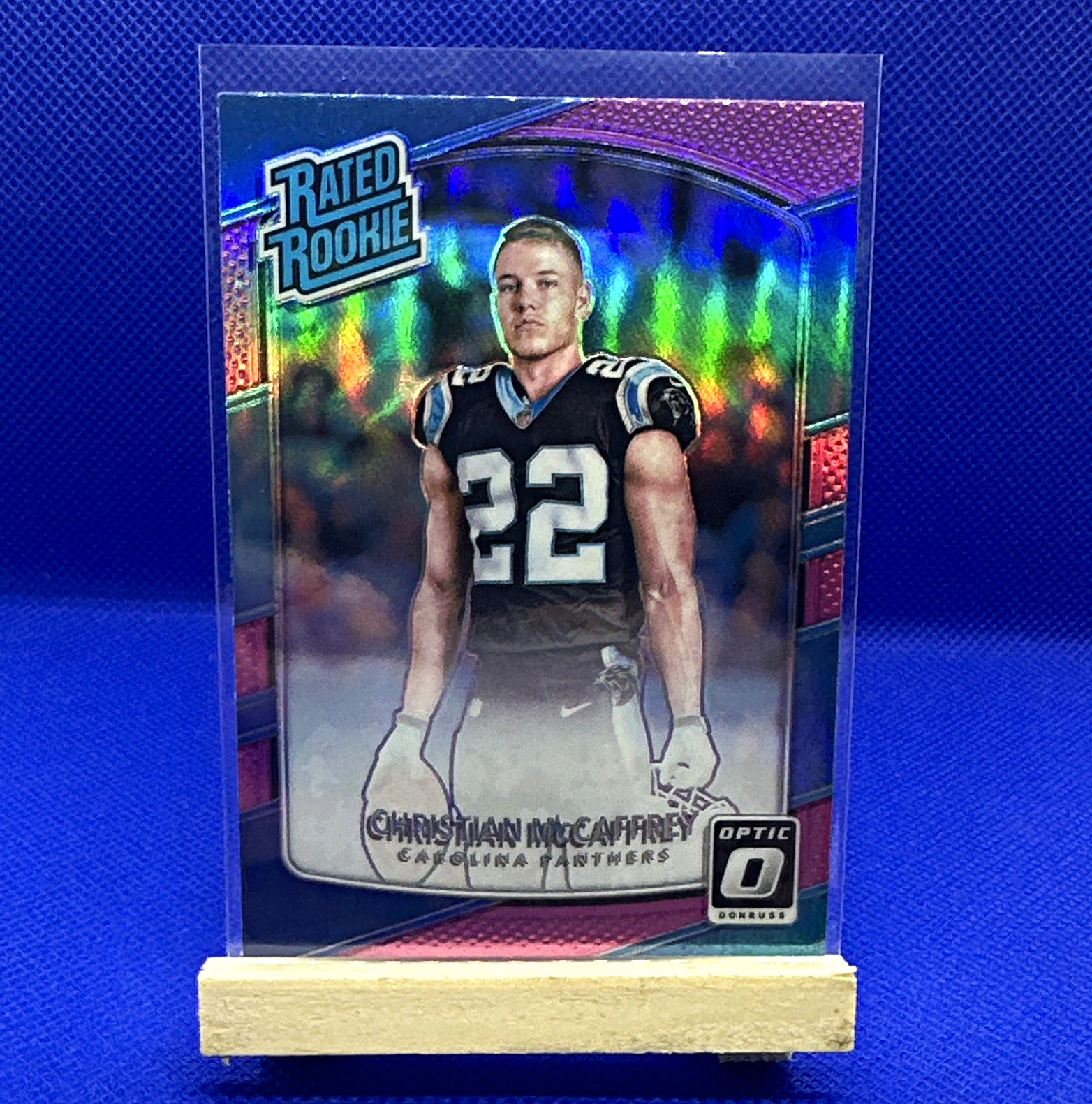 Christian McCaffrey Panini Donruss Optic #168 Pink