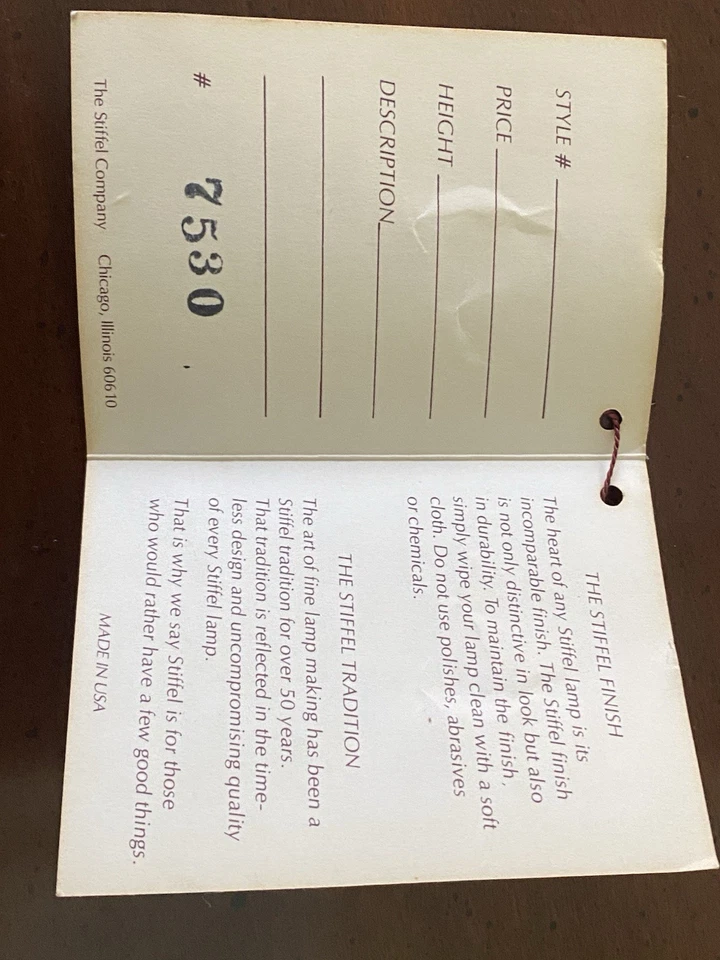 Stiffel Lamp 29” - Image 4 of 4