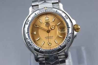 [Near MINT] TAG Heuer 6000 WH1153-K1 Gold Dial 40mm Quartz Mens Watch From JAPAN - Image 1 of 4