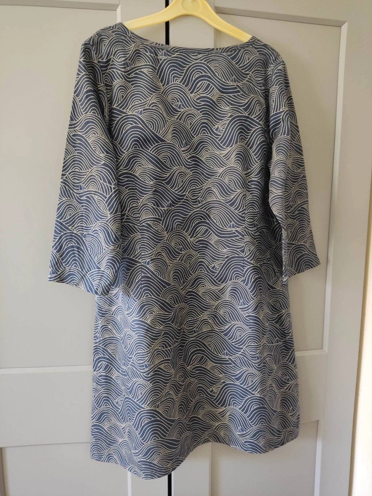 Abito donna sale marino San Valentino blu fantasia onda taglia 16