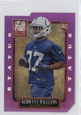 2013 Panini Elite Rookie Status Purple Die-Cut 35/37 Kerwynn Williams #153 ms9