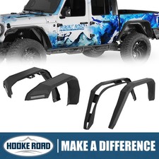 Hooke Road Flat Front Rear Fender Flares Wheel Mud Fit Jeep Gladiator Jt 20-25