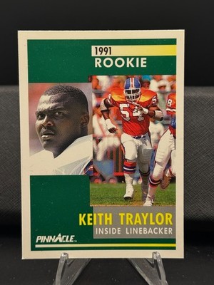 1991 Score, Pinnacle Football - Keith Traylor (RC), #285 - Denver Broncos