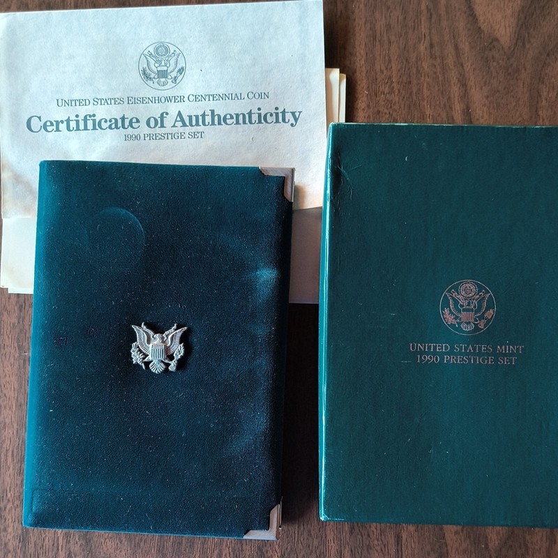 1990 US Mint Silver Prestige Proof Set  S Eisenhower Centennial w/ COA