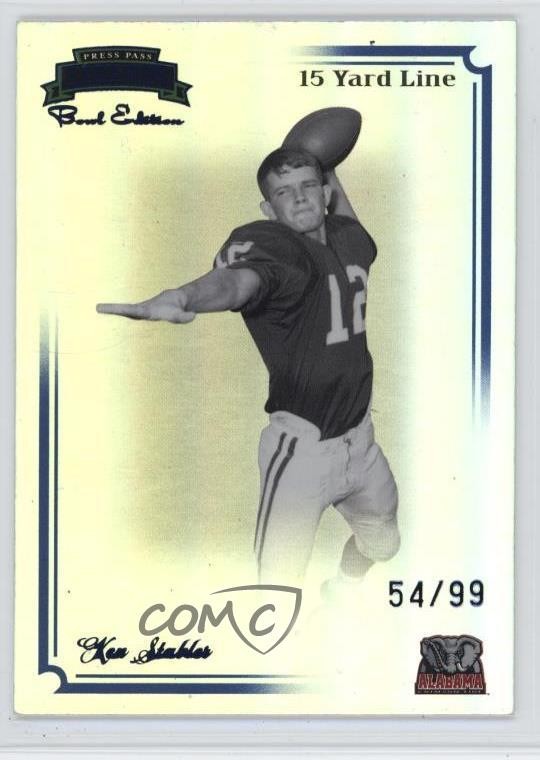 2008 Press Pass Legends Bowl Edition 15 Yard Line 54/99 Ken Stabler #32 HOF 0ty6