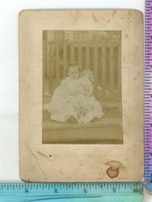 Young Girl Seated Holding Doll Cabinet Card