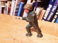 1940's GREEN BARCLAY B262 991 LEAD DIME STORE G.I. SOLDIER FLAME THROWER