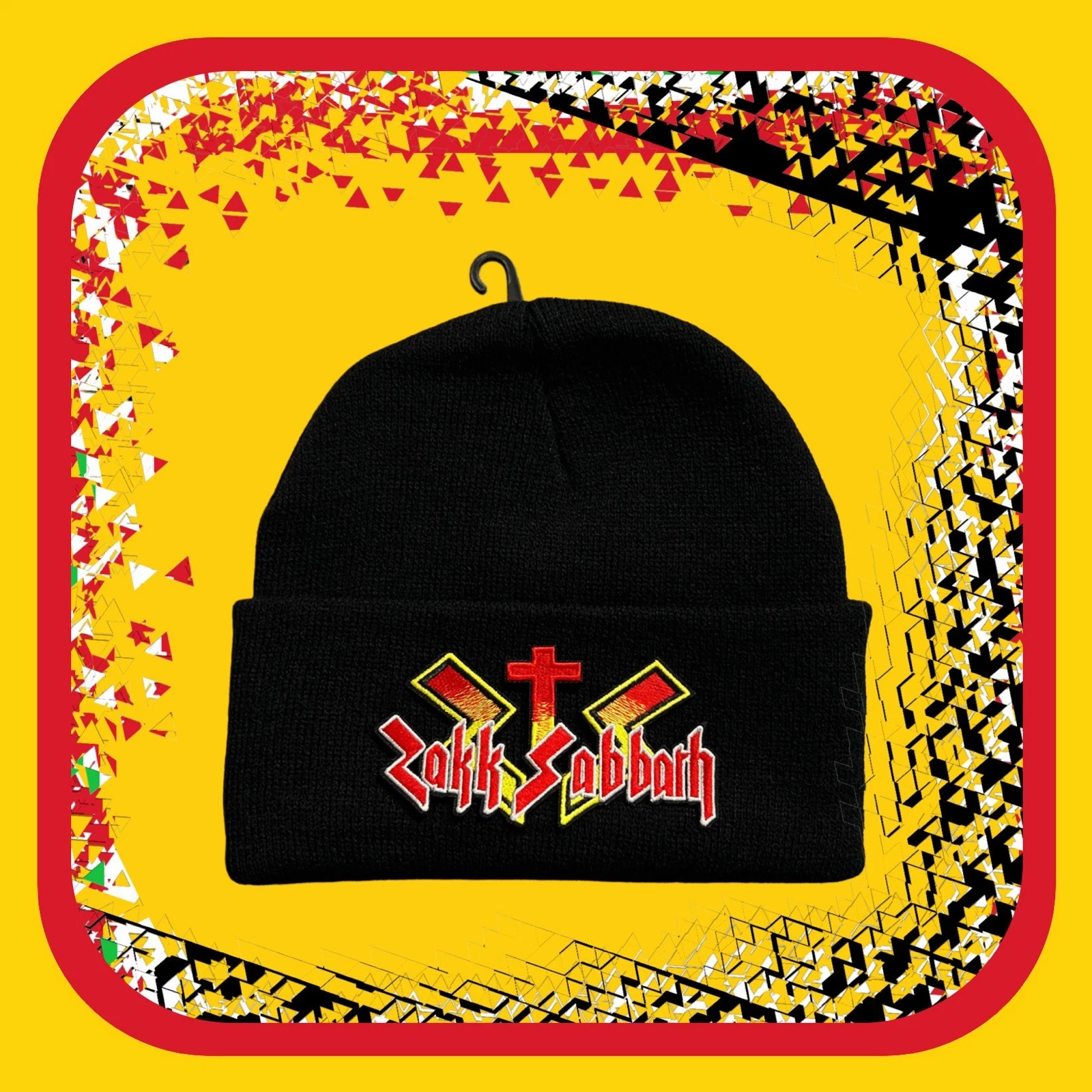 ZAKK SABBATH WILDE 🇬🇧PATCHED REGULAR BEANIE HAT BLACK