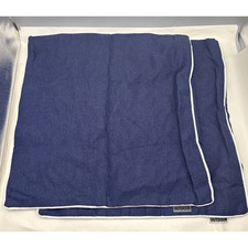 Pack of 2 Outdoor Waterproof Throw Pillow 17.5" x 17.5" Pack of 2 Dark Blue