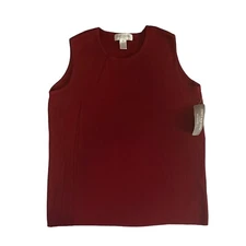 NWT Jones New York Sweater Womens 1X Red Ribbed Knit Base Layer Corpcore