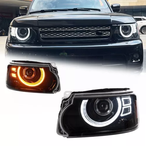For Land Rover Range Rover Sport 2006-2013 Pair Of LED Front Headlight Assembly - Picture 1 of 12