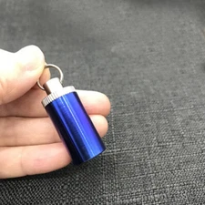 Small Pure Titanium Waterproof Pill Box EDC Tool Sealed Keychain Pendant Storage