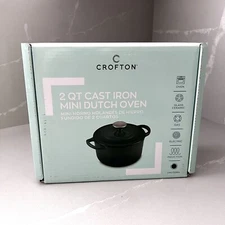 Crofton 2Qt. Cast Iron Mini Dutch Oven Dark Green New In Box Sealed