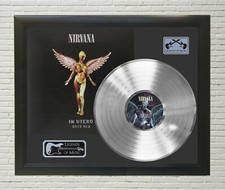 Nirvana Framed Black wood Legends Of Music Platinum LP Record Display