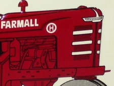 McCormick Deering --- FARMALL SIGN -- Rubber Tires -- SHOWS OLD RED FARM TRACTOR