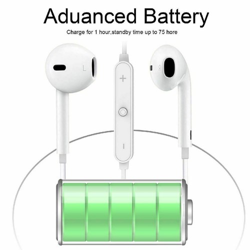 Sport Bluetooth Headset Wireless Headphones In-Ear Earbuds Noise-Cancelling Mic - Afbeelding 1 van 7