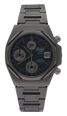 E*c様 Heuer Titanium Automatic Chronograp RARE Men's 1980's Heuer 39mm Titanium Chronograph Watch (Pre-Tag