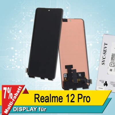 Display Für Realme 12 Pro  Bildschirm Service Pack Schwarz