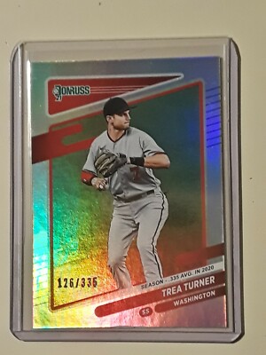 2021 DONRUSS TREA TURNER CAREER STAT LINE SILVER SP#125/335-NATIONAL ALL STAR SS