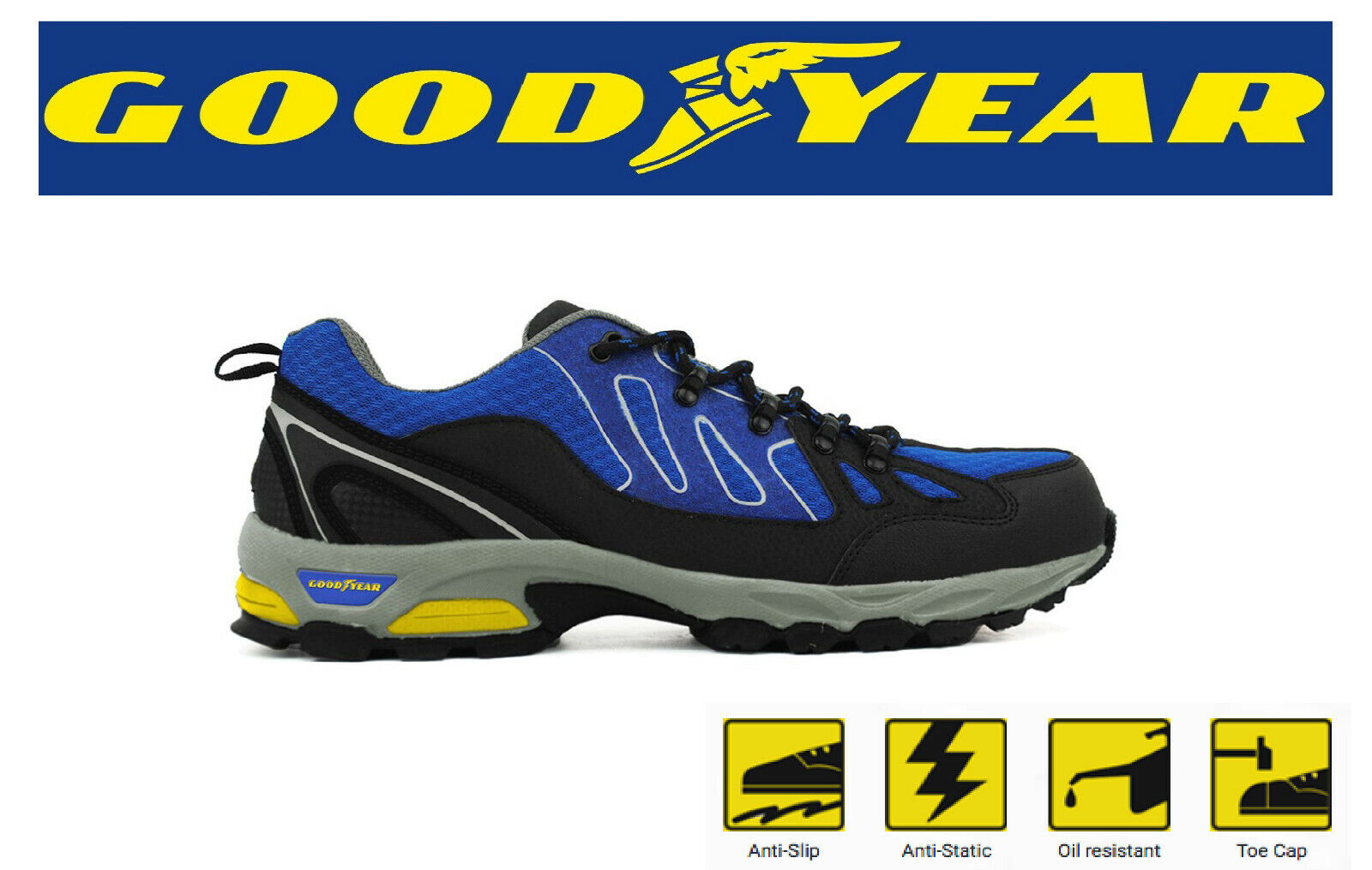 Goodyear Metal Free Composite Toe Safety Trainers S1P Lightweight Lace Mens 1502